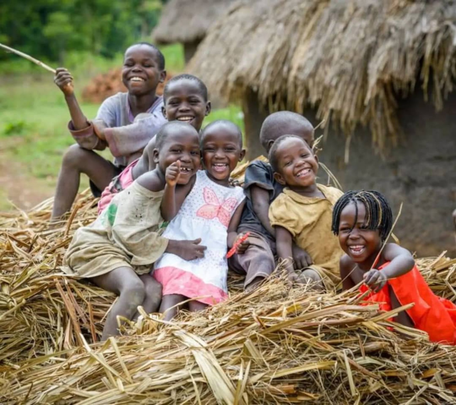 Children in a rural community setting